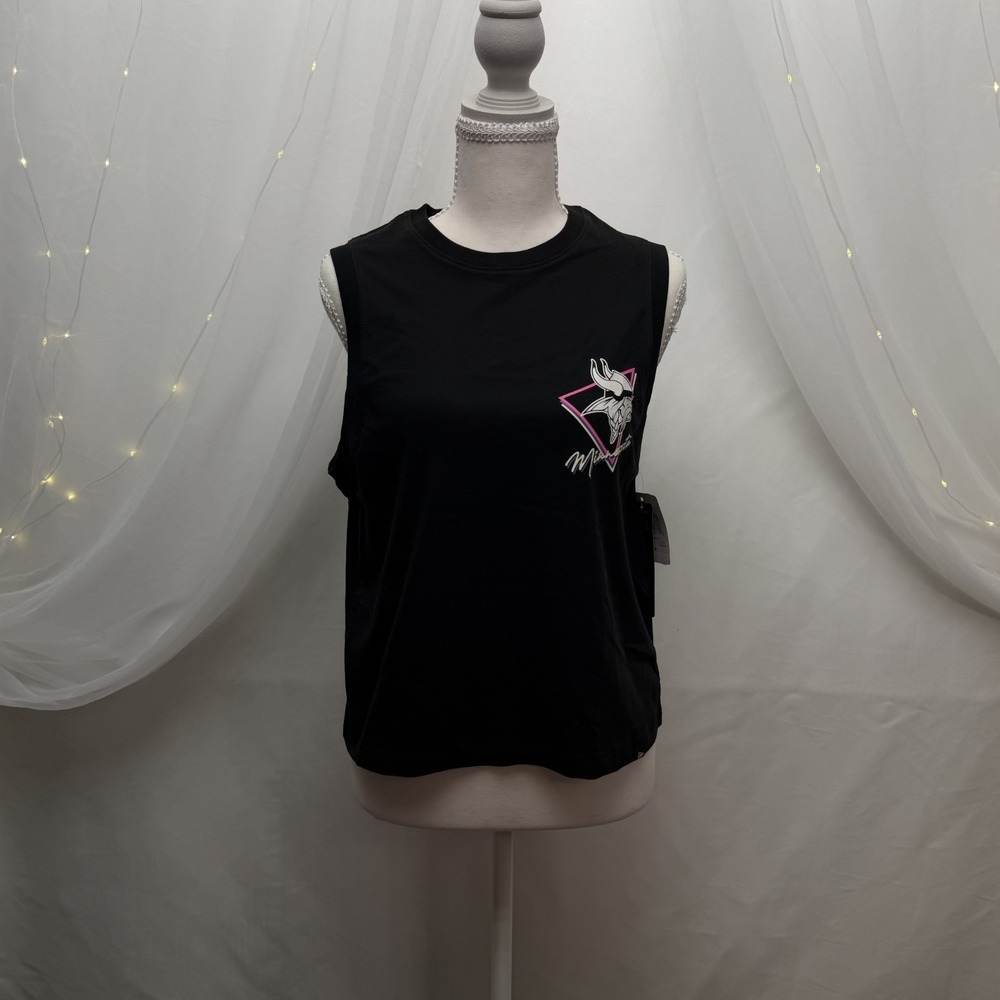 NFL Team Apparel Minnesota Vikings Tank Top Womens Size Medium Black